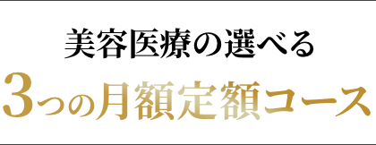 美容医療の選べる3つの月額定額コース